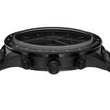 Buy Shop Emporio Armani Mario Chronograph Black Dial Black Steel Strap Watch For Men - AR11242 USA Online