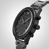 Buy Shop Emporio Armani Mario Chronograph Black Dial Black Steel Strap Watch For Men - AR11242 USA Online