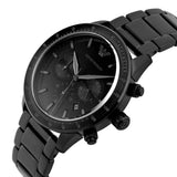 Buy Shop Emporio Armani Mario Chronograph Black Dial Black Steel Strap Watch For Men - AR11242 USA Online