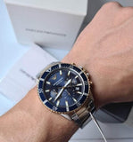 Buy Shop Emporio Armani Mario Chronograph Blue Dial Two Tone Steel Strap Watch For Men - AR11362 USA Online