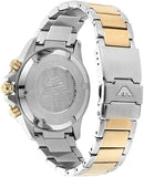 Buy Shop Emporio Armani Mario Chronograph Blue Dial Two Tone Steel Strap Watch For Men - AR11362 USA Online