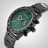 Buy Shop Emporio Armani Mario Chronograph Green Dial Black Steel Strap Watch For Men - AR11472 USA Online