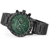 Buy Shop Emporio Armani Mario Chronograph Green Dial Black Steel Strap Watch For Men - AR11472 USA Online