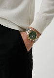 Buy Shop Emporio Armani Mario Chronograph Green Dial Silver Steel Strap Watch For Men - AR11454 USA Online