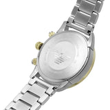 Buy Shop Emporio Armani Mario Chronograph Green Dial Silver Steel Strap Watch For Men - AR11454 USA Online