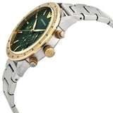Buy Shop Emporio Armani Mario Chronograph Green Dial Silver Steel Strap Watch For Men - AR11454 USA Online