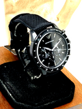 Buy Shop Emporio Armani Mario Chronograph Quartz Black Dial Black Nylon Strap Watch For Men - AR11453 USA Online