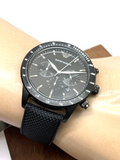Buy Shop Emporio Armani Mario Chronograph Quartz Black Dial Black Nylon Strap Watch For Men - AR11453 USA Online