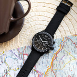 Buy Shop Emporio Armani Mario Chronograph Quartz Black Dial Black Nylon Strap Watch For Men - AR11453 USA Online