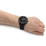 Buy Shop Emporio Armani Mario Chronograph Quartz Black Dial Black Nylon Strap Watch For Men - AR11453 USA Online