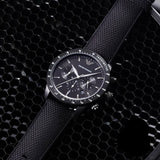 Buy Shop Emporio Armani Mario Chronograph Quartz Black Dial Black Nylon Strap Watch For Men - AR11453 USA Online