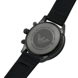 Buy Shop Emporio Armani Mario Chronograph Quartz Black Dial Black Nylon Strap Watch For Men - AR11453 USA Online