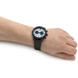 Buy Shop Emporio Armani Mario Chronograph White Dial Black Steel Strap Watch For Men - AR11471 USA Online