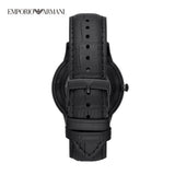 Buy Shop Emporio Armani Meccanico Automatic Black Dial Black Leather Strap Watch For Men - AR60042 USA Online
