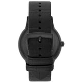 Buy Shop Emporio Armani Meccanico Automatic Black Dial Black Leather Strap Watch For Men - AR60042 USA Online