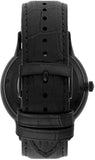 Buy Shop Emporio Armani Meccanico Automatic Black Dial Black Leather Strap Watch For Men - AR60042 USA Online