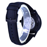 Buy Shop Emporio Armani Meccanico Automatic Black Dial Black Leather Strap Watch For Men - AR60042 USA Online