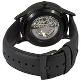 Buy Shop Emporio Armani Meccanico Automatic Black Dial Black Leather Strap Watch For Men - AR60042 USA Online