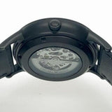 Buy Shop Emporio Armani Meccanico Automatic Black Dial Black Leather Strap Watch For Men - AR60042 USA Online