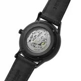 Buy Shop Emporio Armani Meccanico Automatic Black Dial Black Leather Strap Watch For Men - AR60042 USA Online