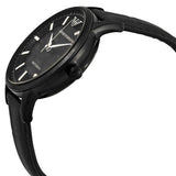 Buy Shop Emporio Armani Meccanico Automatic Black Dial Black Leather Strap Watch For Men - AR60042 USA Online
