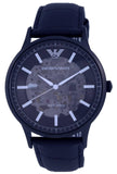 Buy Shop Emporio Armani Meccanico Automatic Black Dial Black Leather Strap Watch For Men - AR60042 USA Online