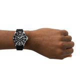 Buy Shop Emporio Armani Meccanico Automatic Black Dial Black Silicone Strap Watch For Men - AR60062 USA Online