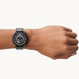 Buy Shop Emporio Armani Meccanico Automatic Black Dial Black Steel Strap Watch For Men - AR60010 USA Online