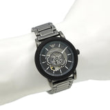 Buy Shop Emporio Armani Meccanico Automatic Black Dial Black Steel Strap Watch For Men - AR60010 USA Online