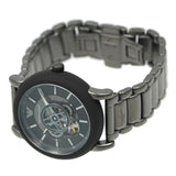 Buy Shop Emporio Armani Meccanico Automatic Black Dial Black Steel Strap Watch For Men - AR60010 USA Online