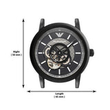 Buy Shop Emporio Armani Meccanico Automatic Black Dial Black Steel Strap Watch For Men - AR60010 USA Online