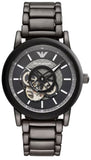 Buy Shop Emporio Armani Meccanico Automatic Black Dial Black Steel Strap Watch For Men - AR60010 USA Online