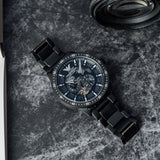 Buy Shop Emporio Armani Meccanico Automatic Black Dial Black Steel Strap Watch For Men - AR60054 USA Online