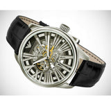Buy Shop Emporio Armani Meccanico Automatic Black Dial Leather Strap Watch For Men - AR4629 USA Online