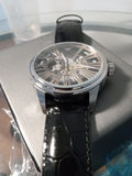 Buy Shop Emporio Armani Meccanico Automatic Black Dial Leather Strap Watch For Men - AR4629 USA Online