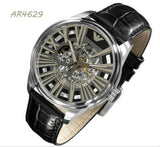 Buy Shop Emporio Armani Meccanico Automatic Black Dial Leather Strap Watch For Men - AR4629 USA Online