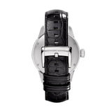 Buy Shop Emporio Armani Meccanico Automatic Black Dial Leather Strap Watch For Men - AR4629 USA Online