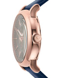 Buy Shop Emporio Armani Meccanico Automatic Blue Dial Blue Leather Strap Watch For Men - AR60050 USA Online
