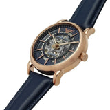 Buy Shop Emporio Armani Meccanico Automatic Blue Dial Blue Leather Strap Watch For Men - AR60050 USA Online