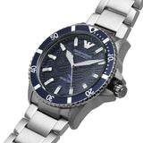 Buy Shop Emporio Armani Meccanico Automatic Blue Dial Silver Steel Strap Watch For Men - AR60059 USA Online