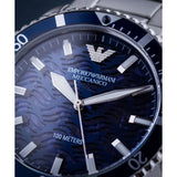 Buy Shop Emporio Armani Meccanico Automatic Blue Dial Silver Steel Strap Watch For Men - AR60059 USA Online