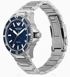 Buy Shop Emporio Armani Meccanico Automatic Blue Dial Silver Steel Strap Watch For Men - AR60059 USA Online