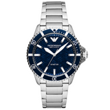 Buy Shop Emporio Armani Meccanico Automatic Blue Dial Silver Steel Strap Watch For Men - AR60059 USA Online