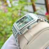 Buy Shop Emporio Armani Meccanico Automatic Green Dial Silver Steel Strap Watch For Men - AR60067 USA Online