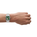Buy Shop Emporio Armani Meccanico Automatic Green Dial Silver Steel Strap Watch For Men - AR60067 USA Online