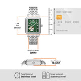 Buy Shop Emporio Armani Meccanico Automatic Green Dial Silver Steel Strap Watch For Men - AR60067 USA Online