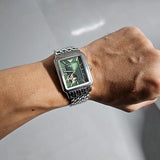 Buy Shop Emporio Armani Meccanico Automatic Green Dial Silver Steel Strap Watch For Men - AR60067 USA Online