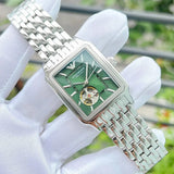Buy Shop Emporio Armani Meccanico Automatic Green Dial Silver Steel Strap Watch For Men - AR60067 USA Online