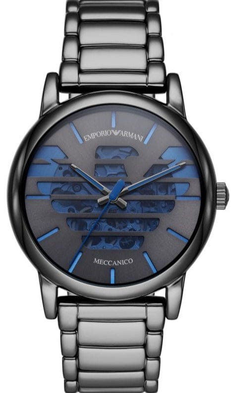 Buy Shop Emporio Armani Meccanico Automatic Grey Dial Grey Steel Strap Watch For Men - AR60029 USA Online