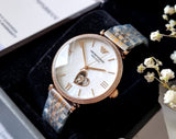Buy Shop Emporio Armani Meccanico Automatic Mother of Pearl Dial Two Tone Steel Strap Watch For Women - AR60049 USA Online